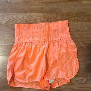free people the way home shorts size M neon orange WORN ONCE